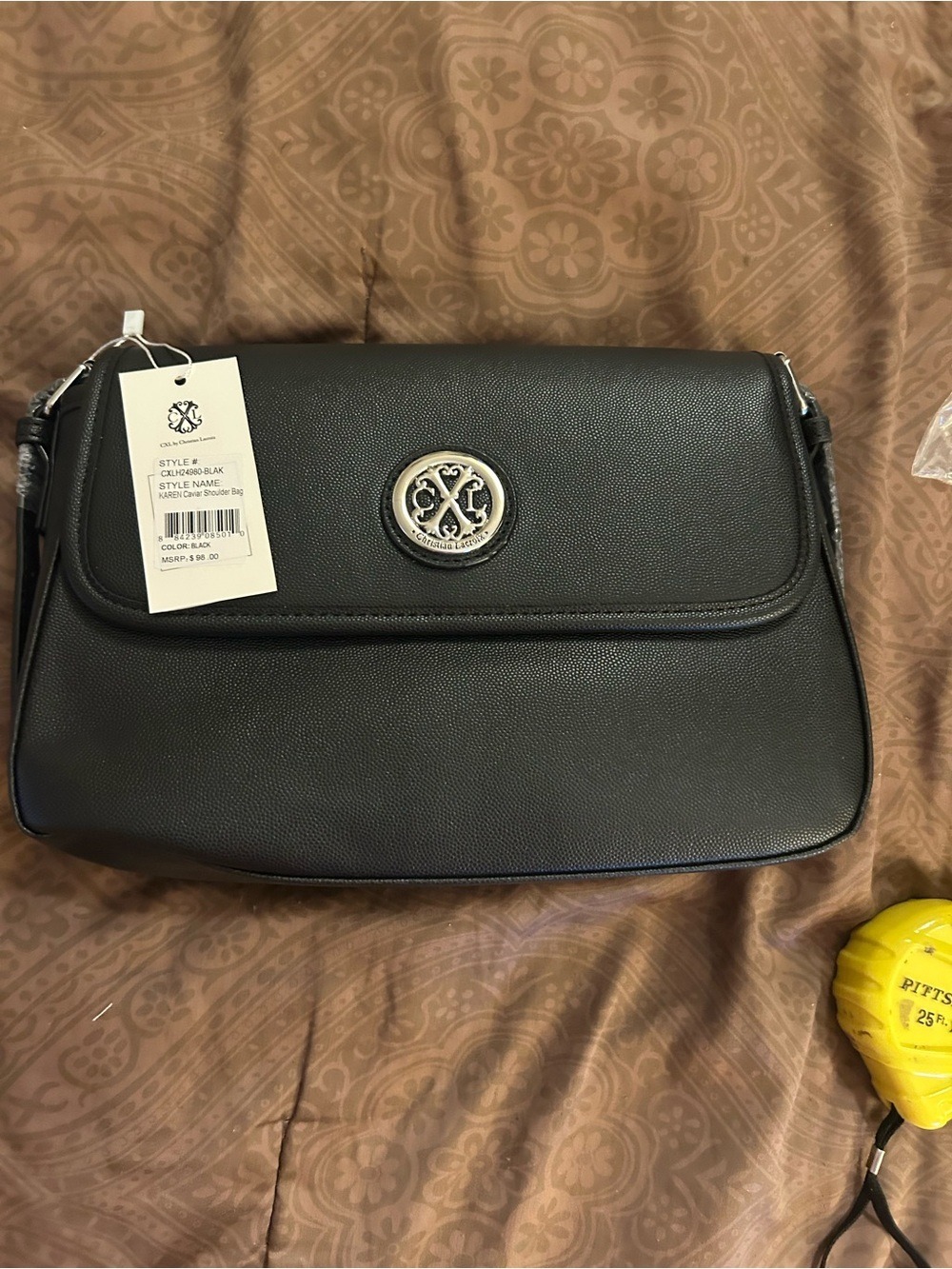 Cxl  Shoulder Bag with Silver Logo Accent